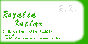 rozalia kotlar business card